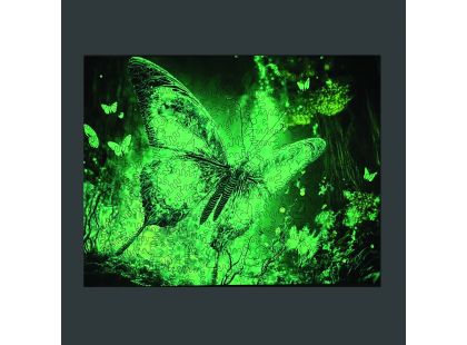Epee Wooden puzzle Fluorescent Butterfly A3 GID - svítící ve tmě