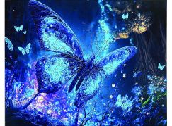 Epee Wooden puzzle Fluorescent Butterfly A3 GID - svítící ve tmě