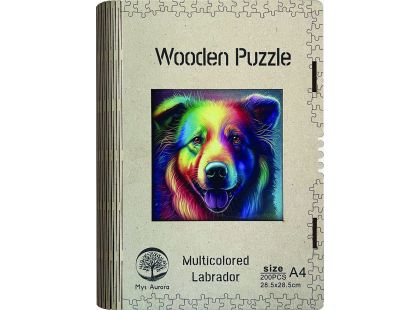 Epee Wooden puzzle Multicolored Labrador A4