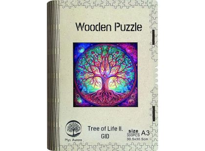 Epee Wooden puzzle Tree of Life II. A3 GID - svítící ve tmě