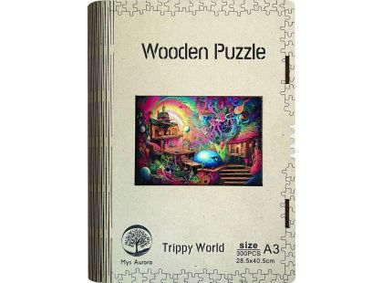 Epee Wooden puzzle Trippy World A3