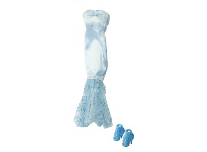 EPline Šatičky pro panenky s doplňky modré dlouhé šaty