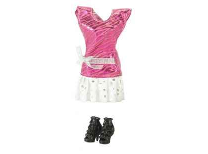 EPline Šatičky pro panenky s doplňky růžové šaty s bílou sukní