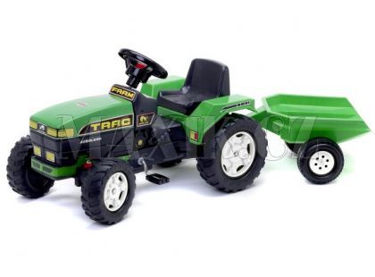 Falk Šlapací traktor Farm s valníkem zelený