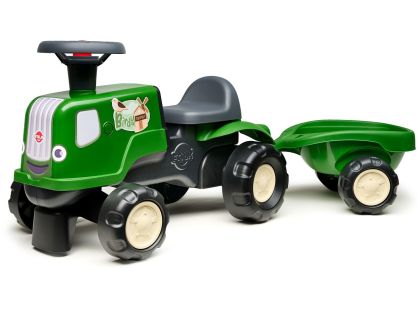 Falk Odstrkovadlo - traktor Birdy farm s přívěsem zelený