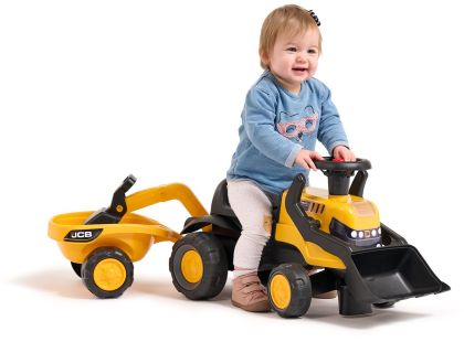 Falk Odstrkovadlo - traktor JCB s přívěsem a přední-zadní lžící