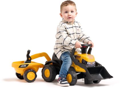 Falk Odstrkovadlo - traktor JCB s přívěsem a přední-zadní lžící