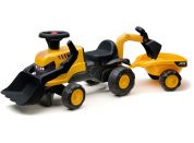 Falk Odstrkovadlo - traktor JCB s přívěsem a přední-zadní lžící