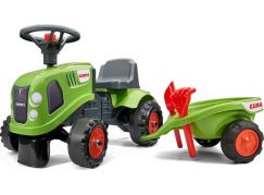 Falk Odstrkovadlo traktor Claas zelené s volantem a valníkem