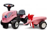 Falk Odstrkovadlo traktor Landini růžový s volantem a valníkem