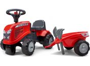 Falk Odstrkovadlo traktor Massey Ferguson červené, volant a valník