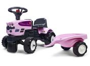 Falk Odstrkovadlo traktor Princess s valníkem růžové