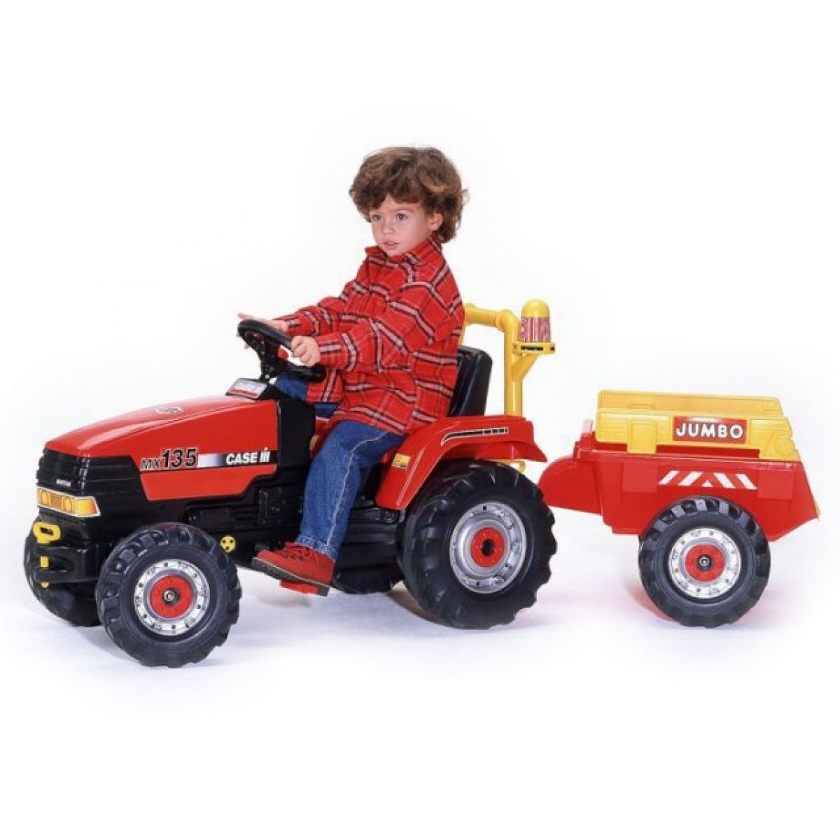 Falk Traktor CASE MX 135 červený + přívěs JUMBO (895)