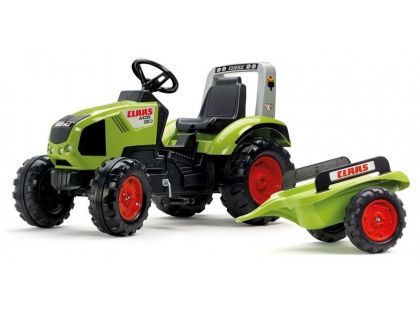 Falk Traktor šlapací Claas Axos 330 s valníkem zelený