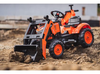 Falk Traktor šlapací Kubota M7171 oranžový s přední i zadní lžící