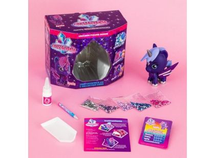 Figurka galaktického jednorožce Crystalverse růžová
