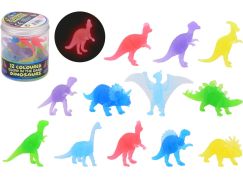 Figurky dinosaurů svítící ve tmě 12 ks