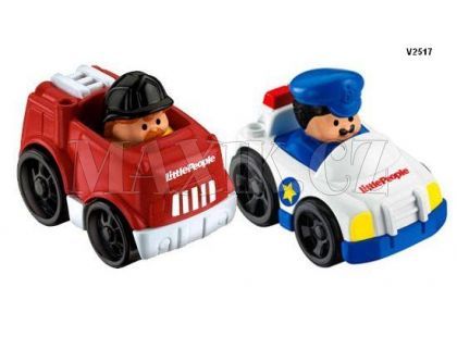 Fisher Price Little People Wheelies autíčka 2pack