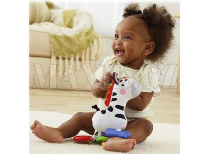 Fisher Price Plyšové klapající zvířátko - Zebra