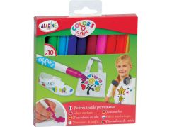 Fixy na textil Aladine Colors T-shirt, 10 ks