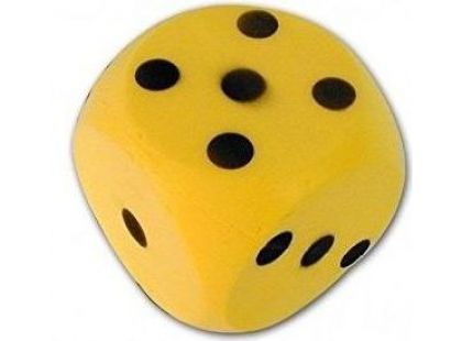 Frabar Soft kostka s puntíky 1-6 Žlutá