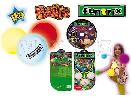 Funtrix Žonglérské míčky svítící + dvd
