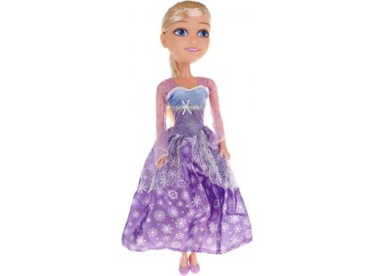Funville Zimní princezna 50 cm Sparkle Girlz Fialové šaty s vločkami
