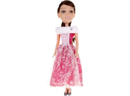 Funville Zimní princezna 50 cm Sparkle Girlz Růžové šaty s vločkami