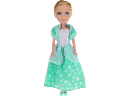 Funville Zimní princezna 50 cm Sparkle Girlz Zelené šaty s vločkami