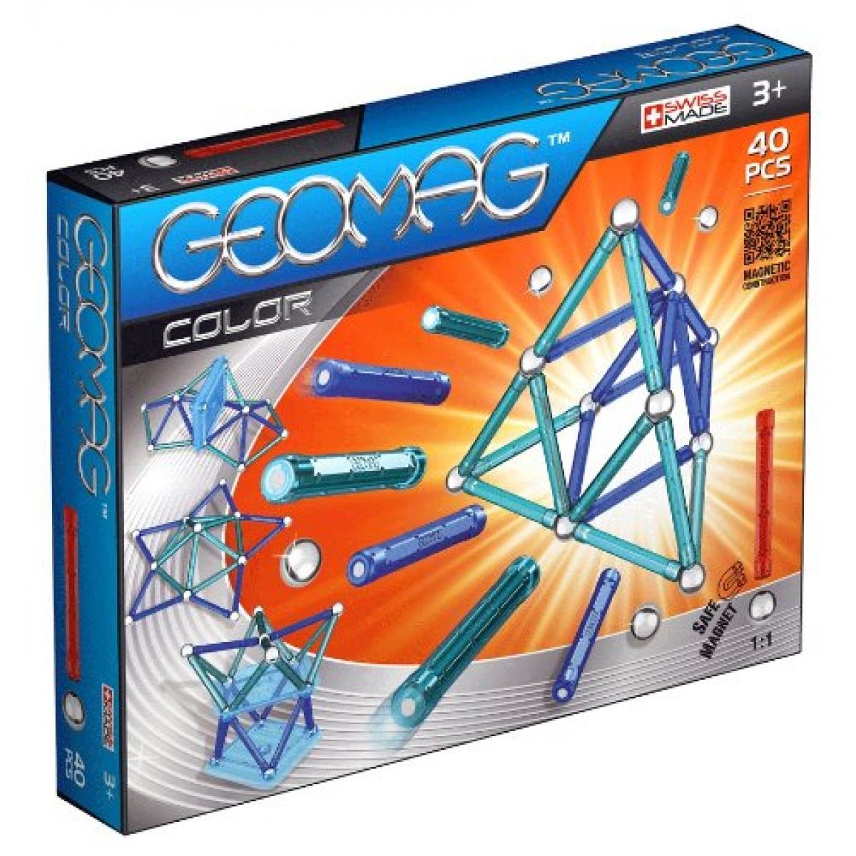 Geomag Kids color 40 pcs - Dlouhé tyčky