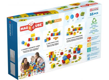 Geomag Magicube Math Building Recycled Clips 55 dílků