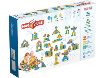 Geomag Magicube Shapes 32 dílků - Poškozený obal