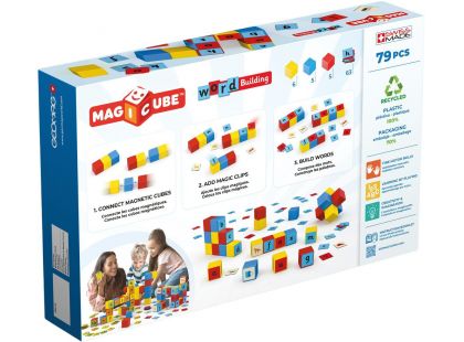 Geomag Magicube Word Building Recycled Clips 79 dílků