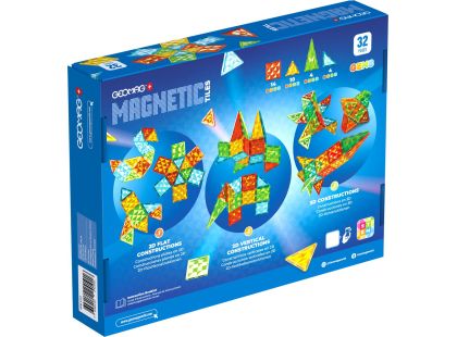 Geomag Magnetic Tiles 32 dílků Geomag Magnetic Tiles 32 dílků