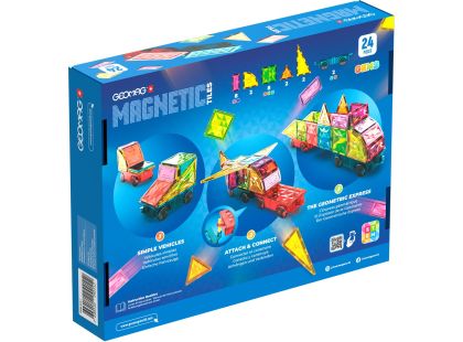 Geomag Magnetic Tiles Auta 24 dílků