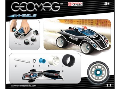 Geomag Wheels Fastcar 21 pcs - Dlouhé tyčky