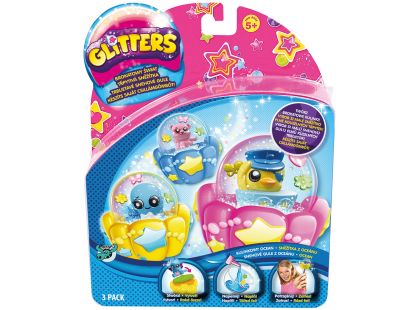 Glitters třpytivá sněžítka 3-pack - Sněžítka z oceánu - Poškozený obal