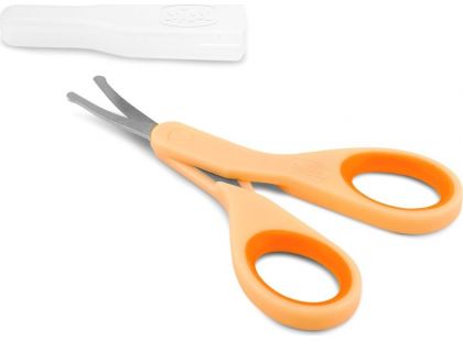 Gmini Nůžky s kulatou špičkou oranžové s bílým krytem