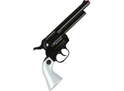 Gonher Kovbojský revolver kovový černý 12 ran stříbrná pažba - Poškozený obal
