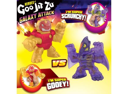 Goo Jit Zu figurka Galaktický útok Série 5 Sun Fyre Blazagon vs. Dark Matter Terrack 12 cm - Poškozený obal