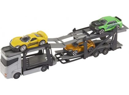 Halsall Teamsterz přepravní náklaďní automobil s autíčky stříbrná kabina
