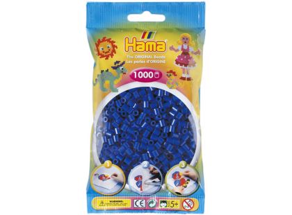 Hama H207-08 Midi korálky modré 1000ks Hama H207-08 Midi korálky modré 1000ks