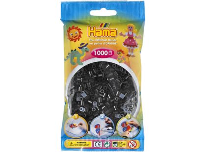 Hama H207-18 Midi korálky černé 1000ks Hama H207-18 Midi korálky černé 1000ks
