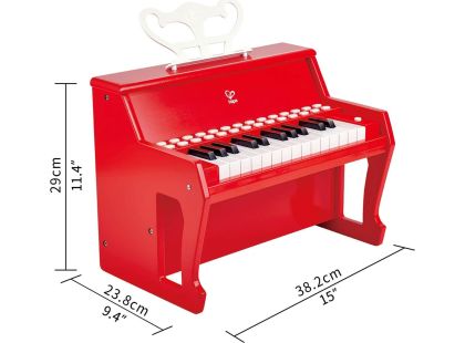 Hape Dětské Piano červené, uč se světly