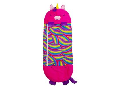 Happy Nappers Spacáček Usínáček Růžový jednorožec Monique 135 cm - Poškozený obal