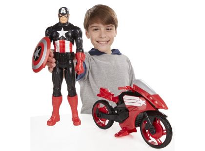 Hasbro Avengers Akční figurka s novým vozem 30cm - Captain America