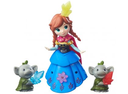 Hasbro Disney Frozen Little Kingdom Mini panenka s kamarádem - Anna & Rock Trolls