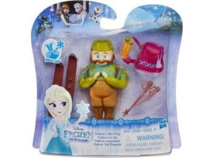 Hasbro Disney Frozen Little Kingdom Mini panenka s kamarádem Oaken's Ski Trip