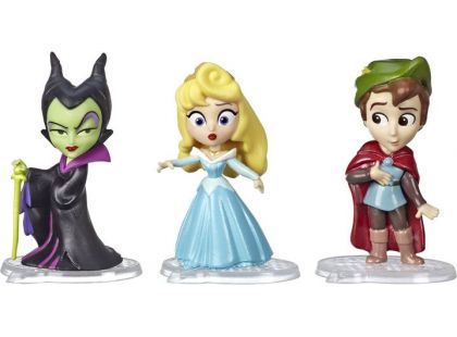 Hasbro Disney Princess Mini princezna trojbalení Aurora, princ Filip a Zloba