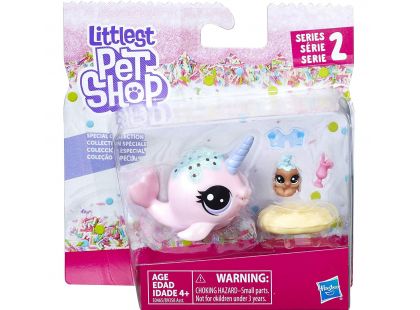 Hasbro Littlest Pet Shop Maminka s miminkem a doplňky Ambrosia Narwhalz 2-48